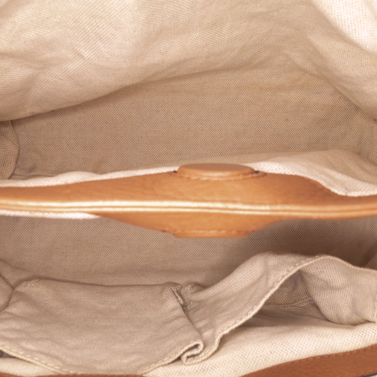 Gucci Small Calfskin Bamboo Shopper Satchel Bruin