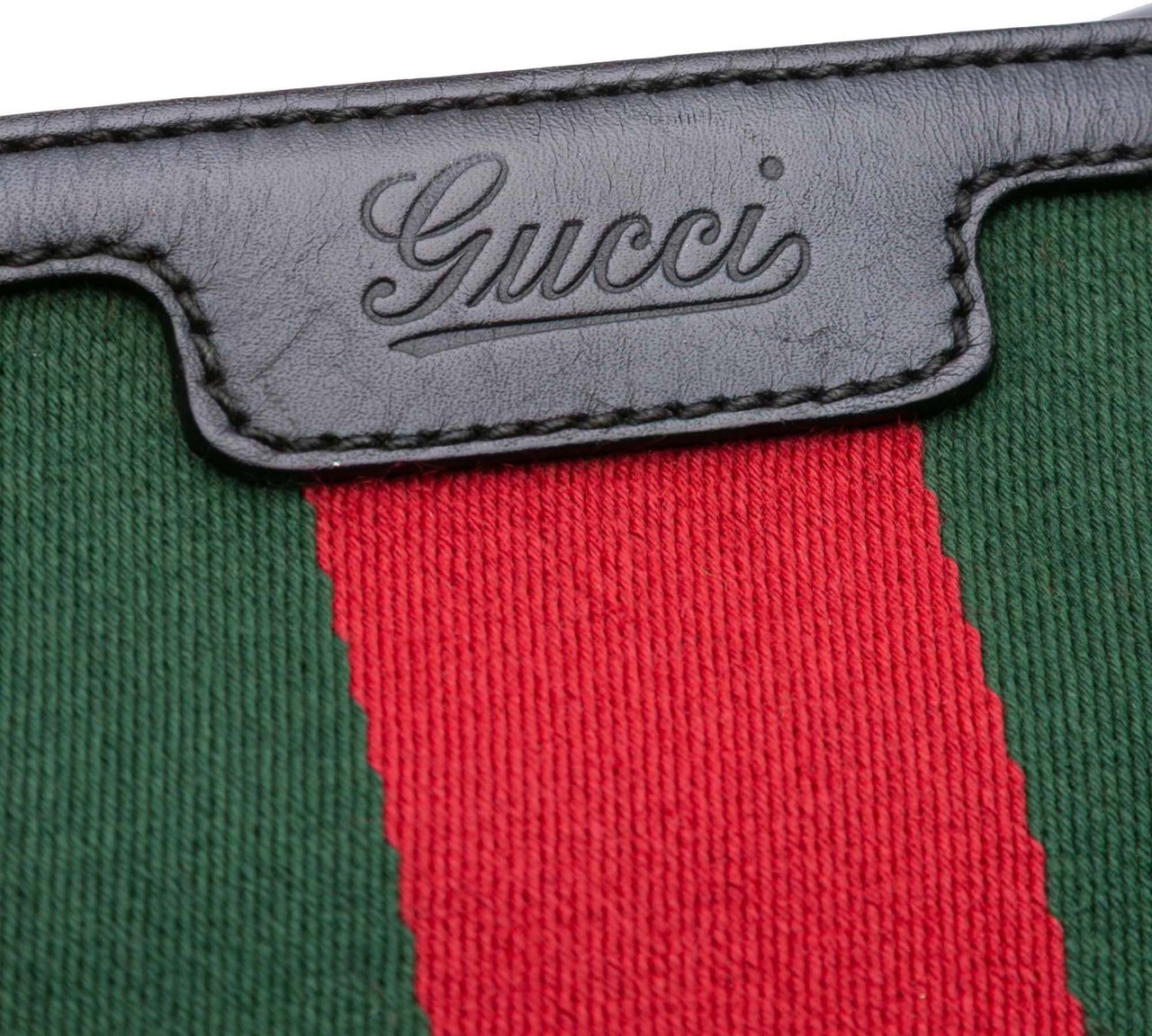 Gucci Large GG Imprime Web 500 Tote Zwart