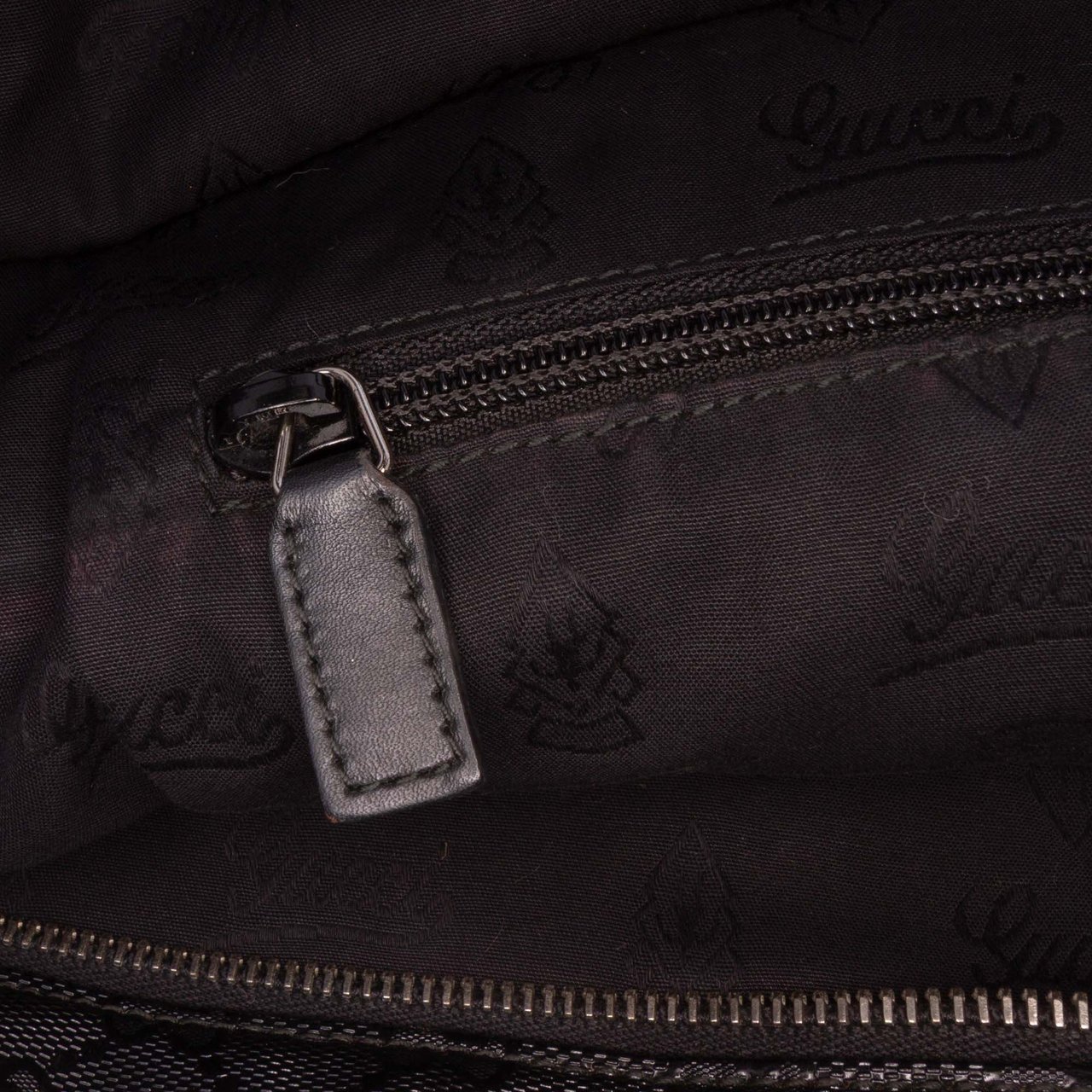 Gucci Large GG Imprime Web 500 Tote Zwart