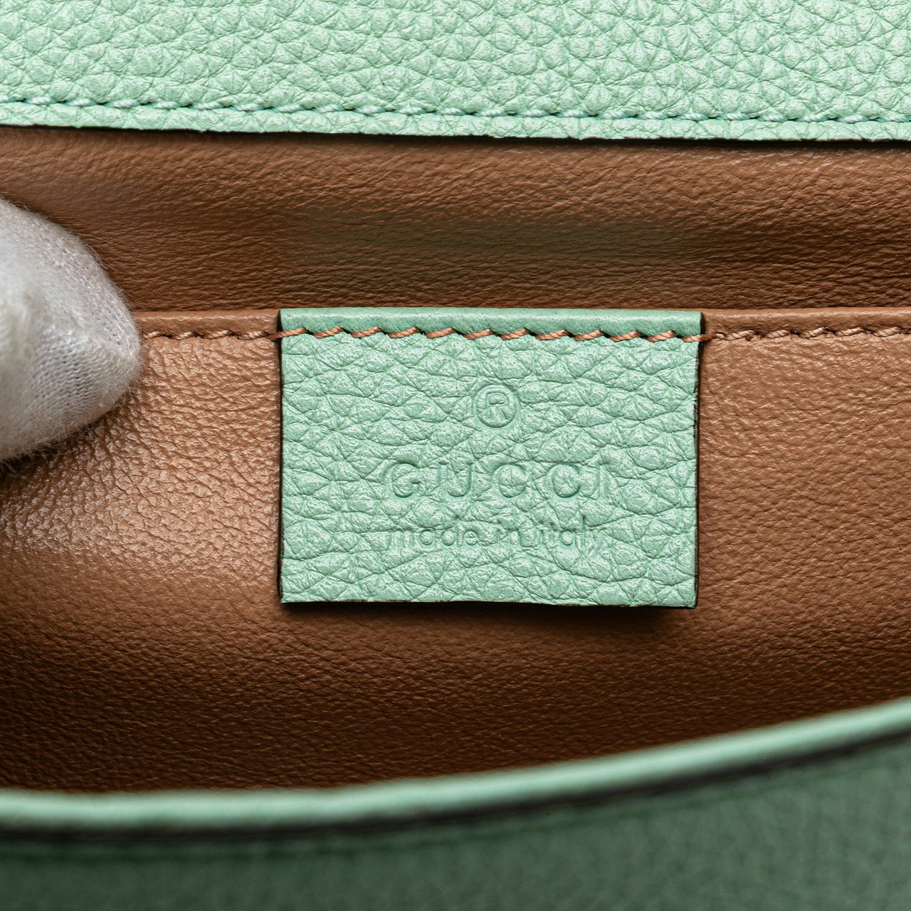 Gucci Small Leather Zumi Satchel Groen