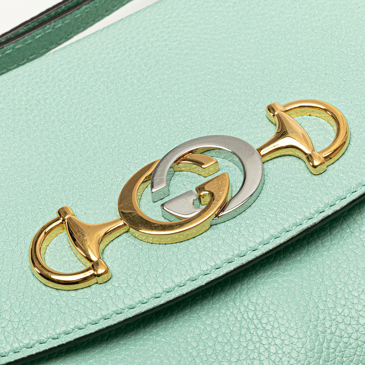 Gucci Small Leather Zumi Satchel Groen