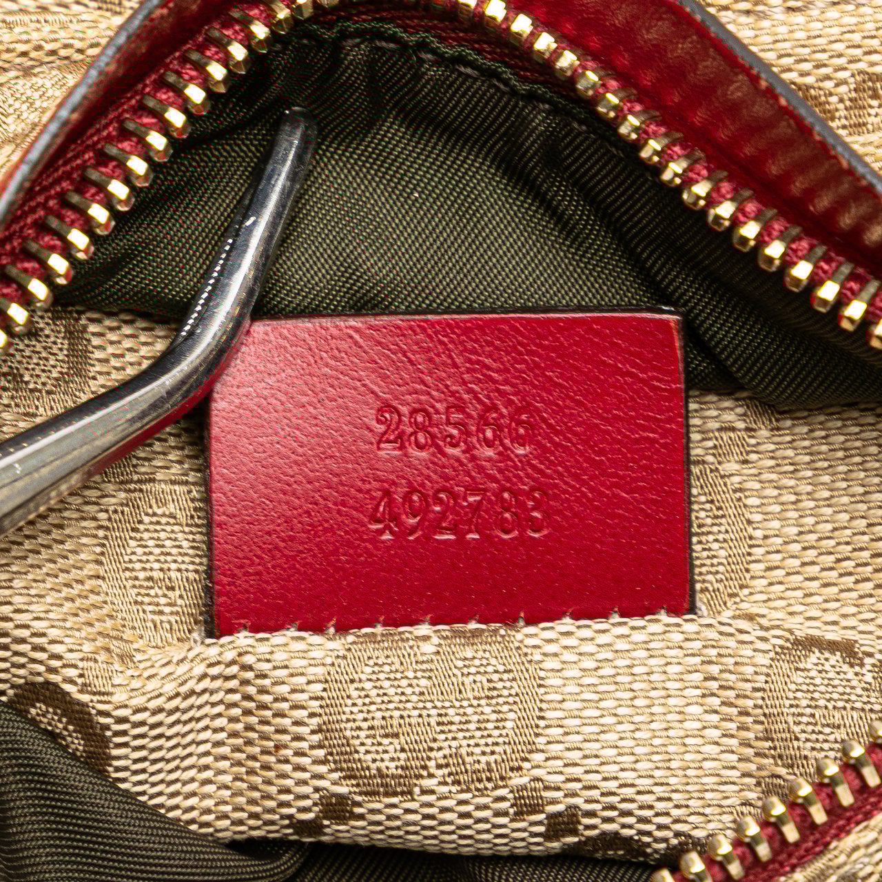 Gucci GG Canvas Web Double Pocket Belt Bag Bruin