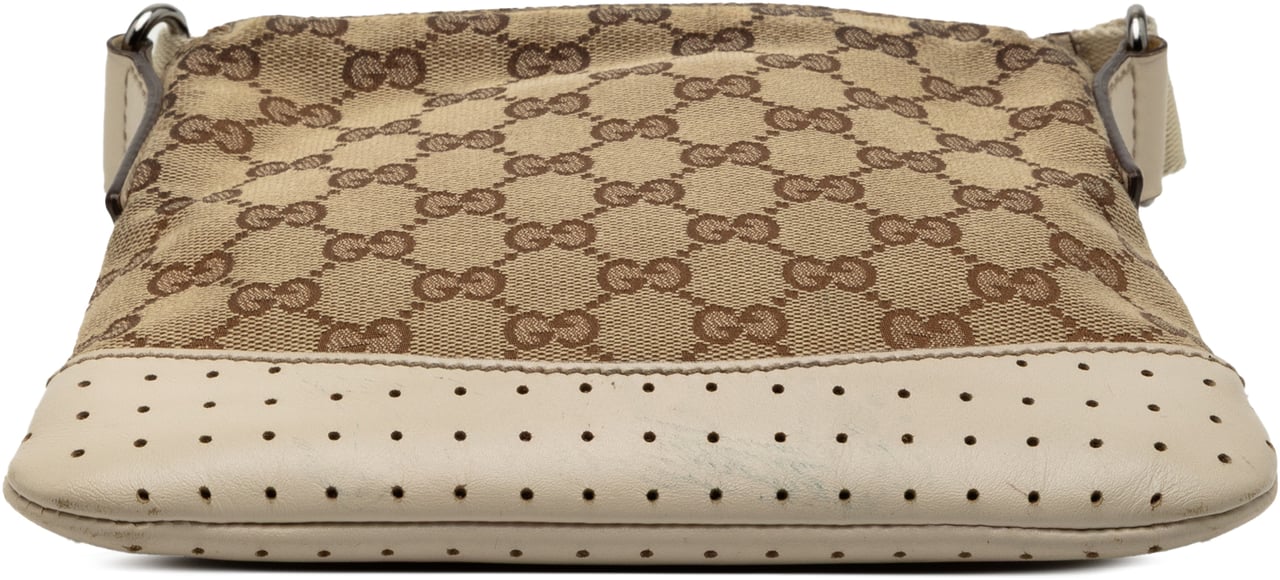 Gucci GG Canvas Perforated Crossbody Bruin