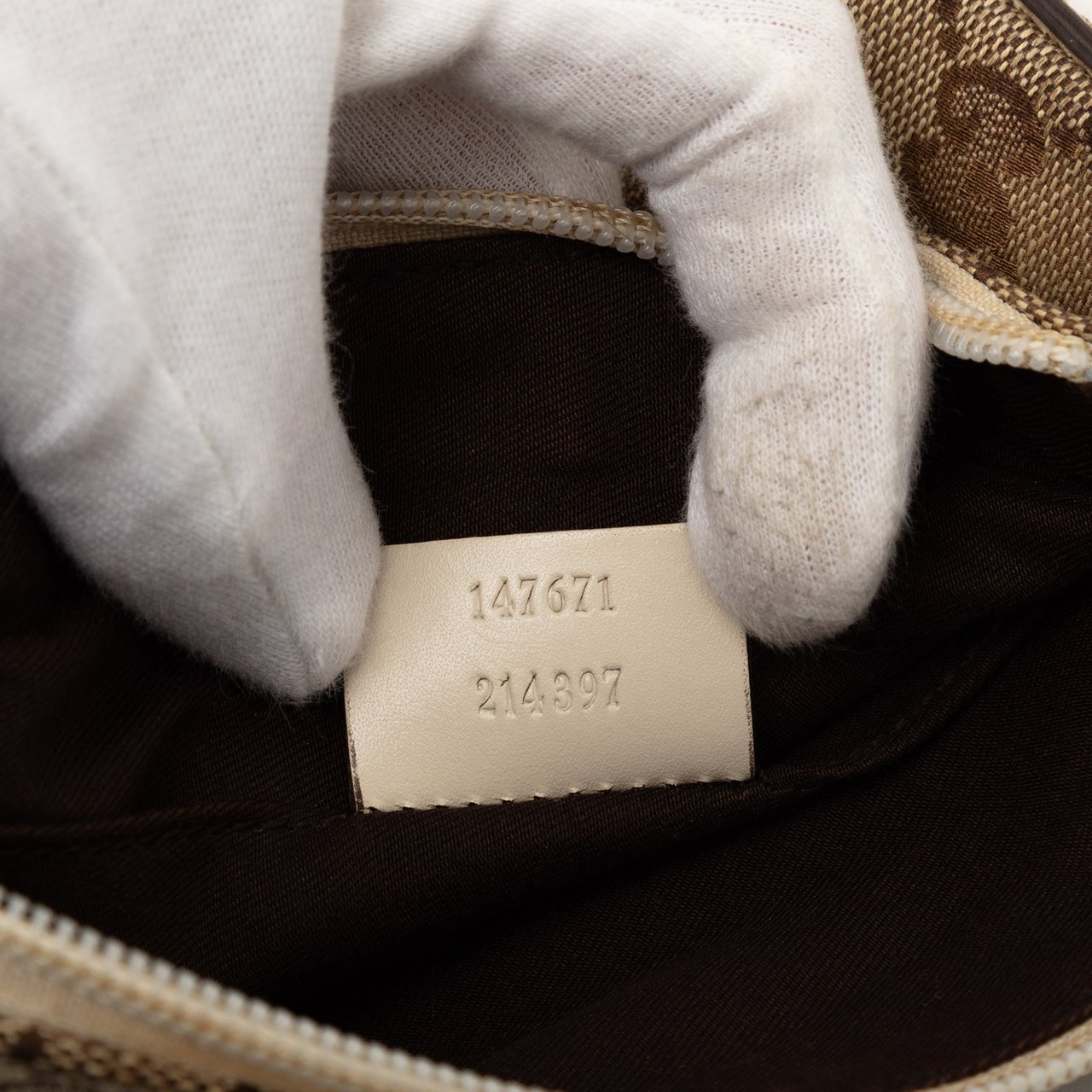 Gucci GG Canvas Perforated Crossbody Bruin