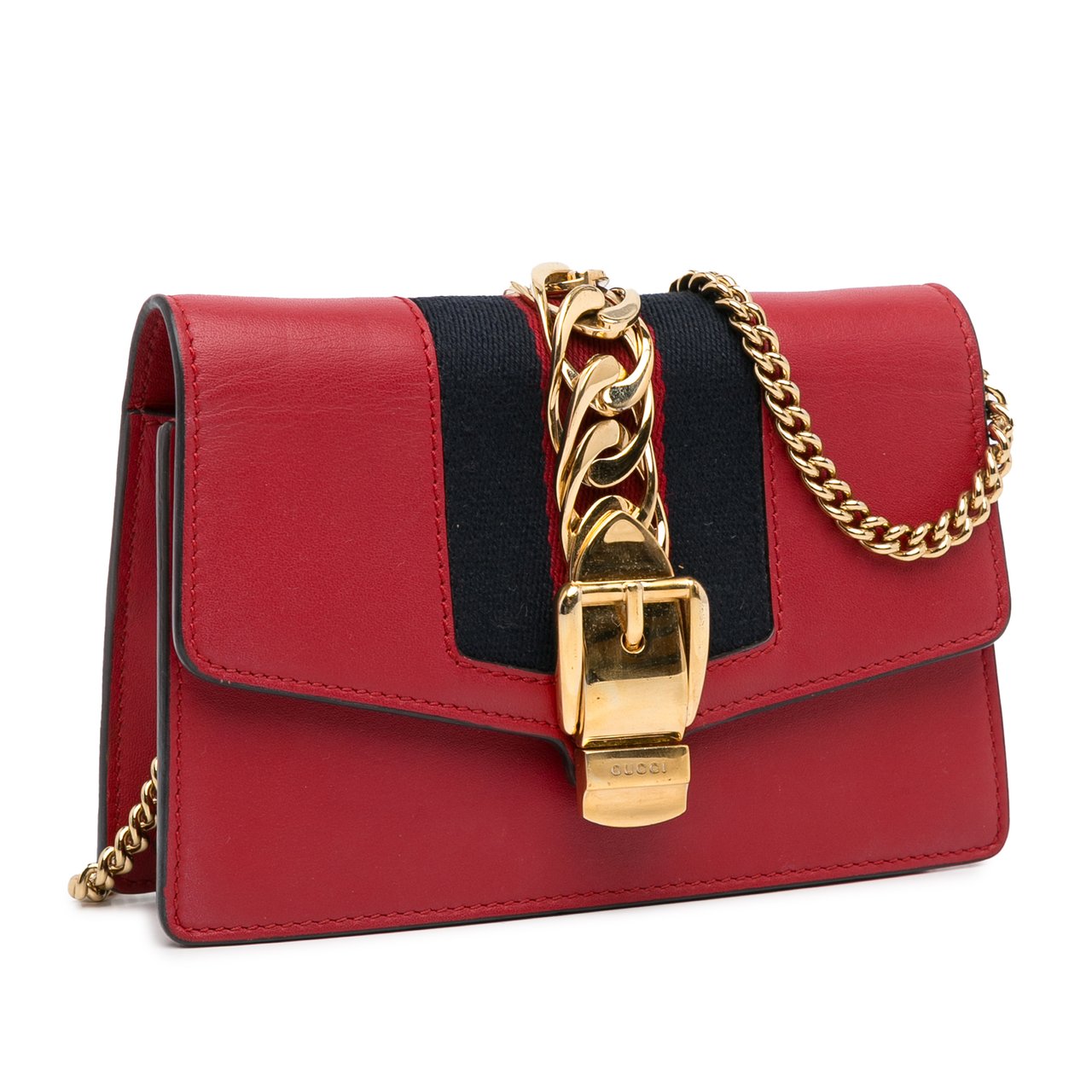 Gucci Super Mini Sylvie Chain Bag Rood