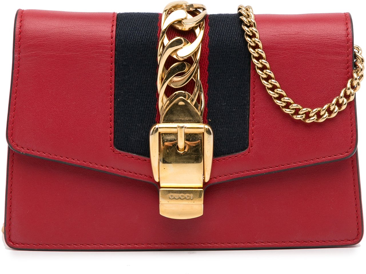 Gucci Super Mini Sylvie Chain Bag Rood