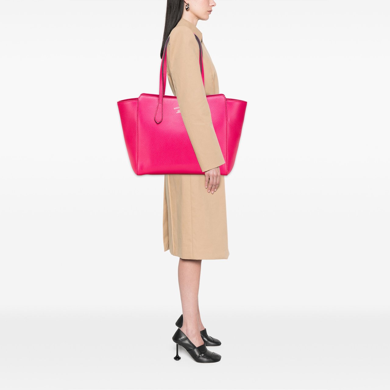 Gucci Medium Dollar Calfskin Swing Tote Roze