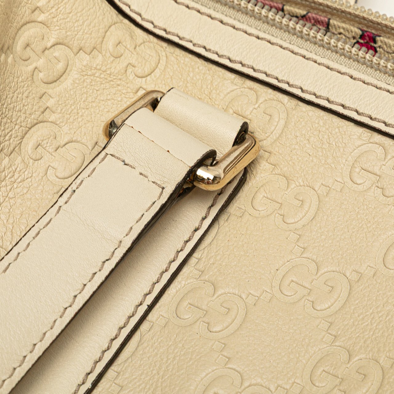 Gucci Guccissima Boston Bag Wit
