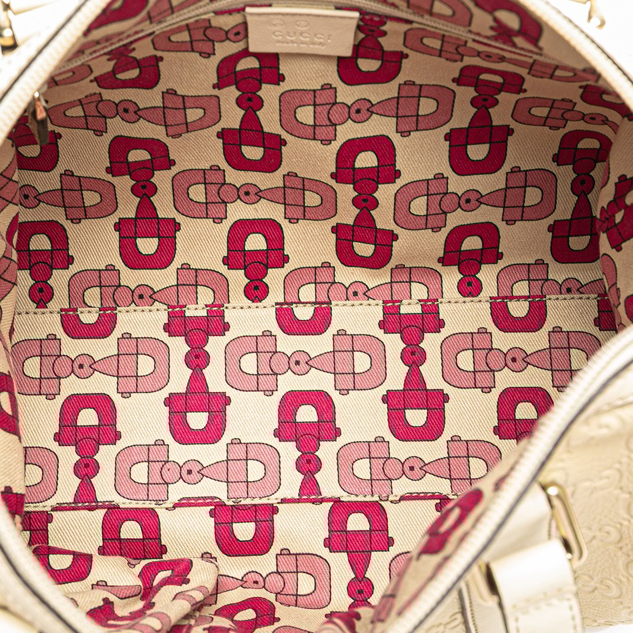 Gucci Guccissima Boston Bag Wit