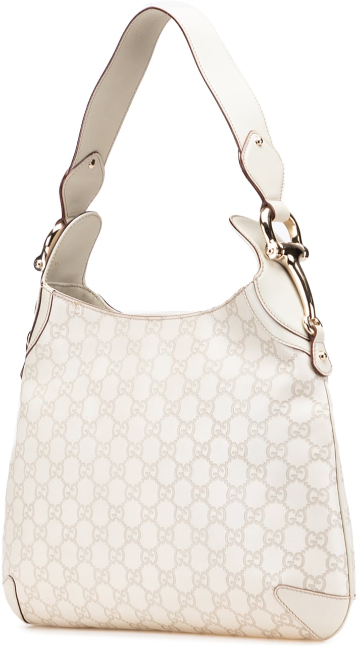 Gucci Guccissima Horsebit Creole Hobo Wit