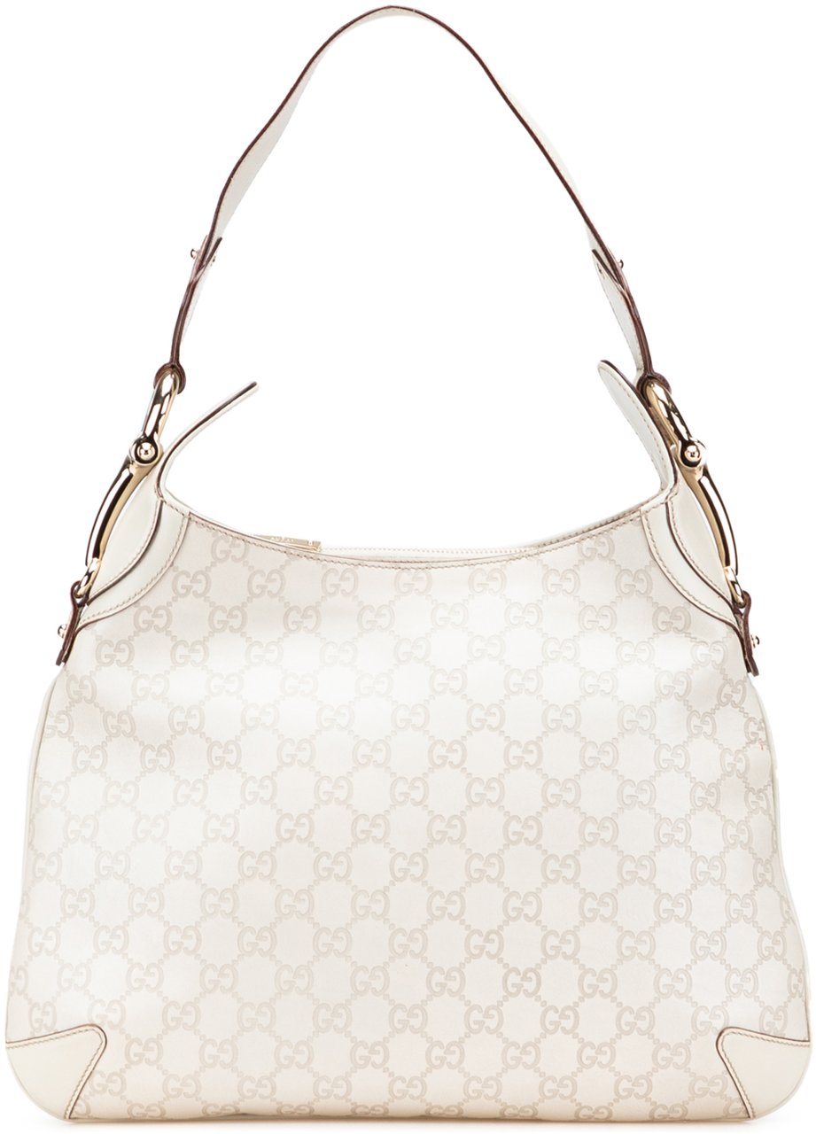Gucci Guccissima Horsebit Creole Hobo Wit