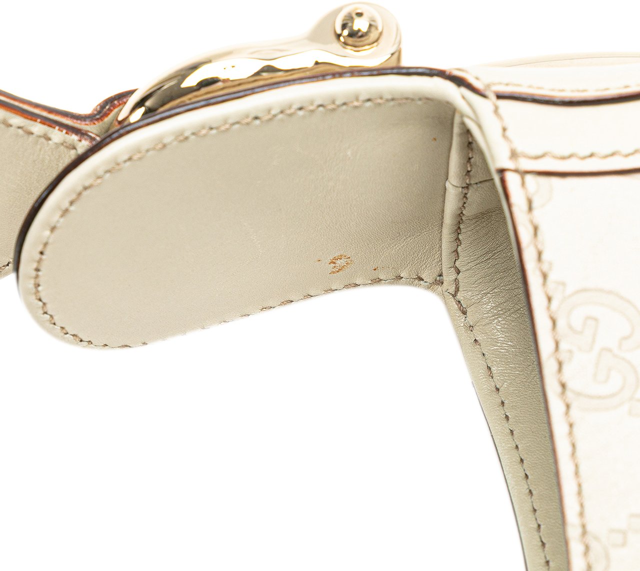 Gucci Guccissima Horsebit Creole Hobo Wit