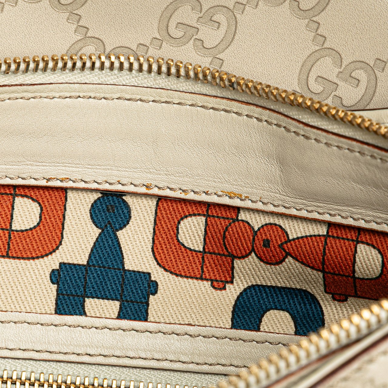 Gucci Guccissima Horsebit Creole Hobo Wit