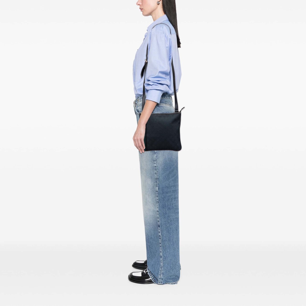 Gucci GG Canvas Jolicoeur Crossbody Zwart