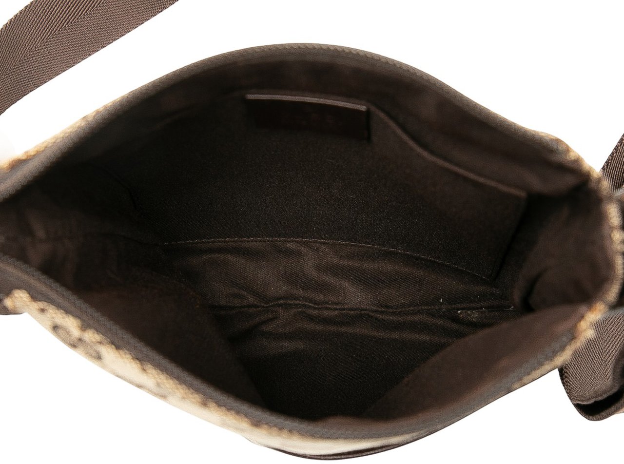 Gucci Small GG Canvas Perforated Crossbody Bruin