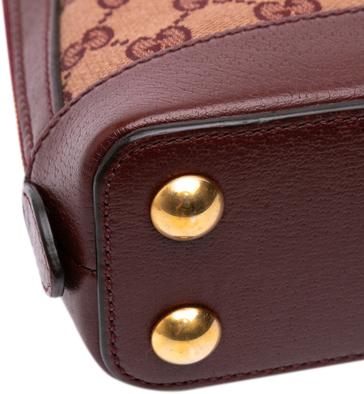Gucci Mini GG Supreme Horsebit 1955 Top Handle Bag Bruin