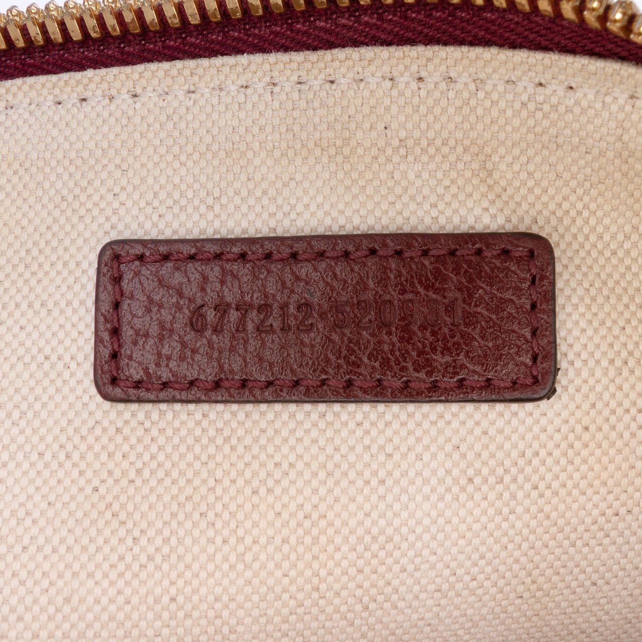 Gucci Mini GG Supreme Horsebit 1955 Top Handle Bag Bruin