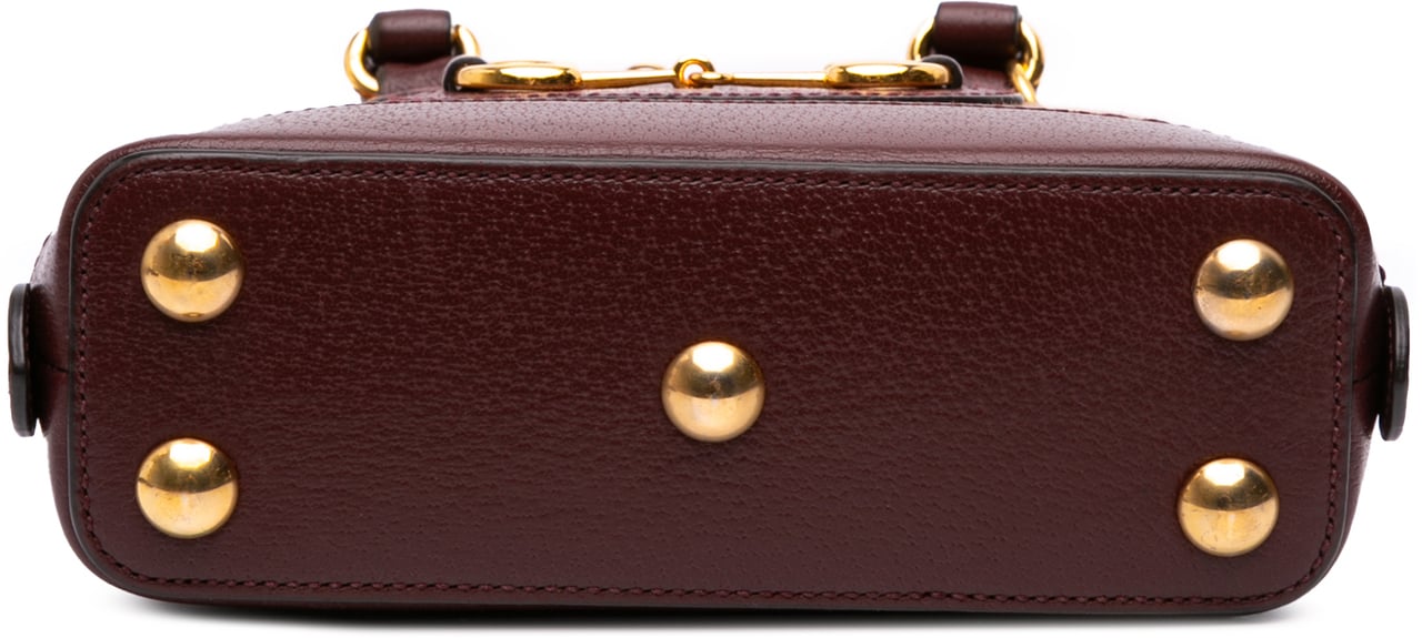 Gucci Mini GG Supreme Horsebit 1955 Top Handle Bag Bruin