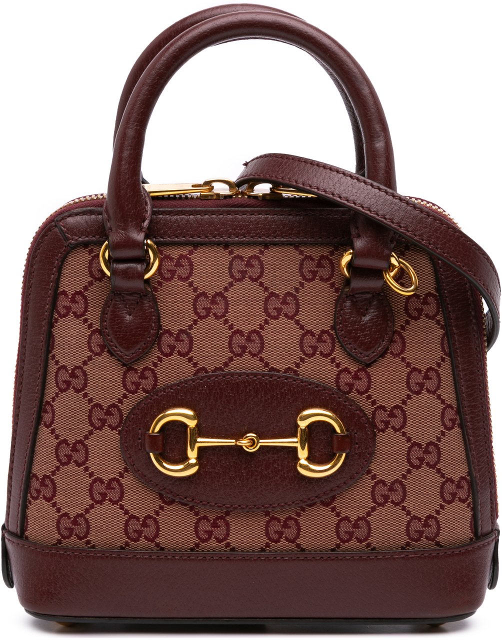 Gucci Mini GG Supreme Horsebit 1955 Top Handle Bag Bruin
