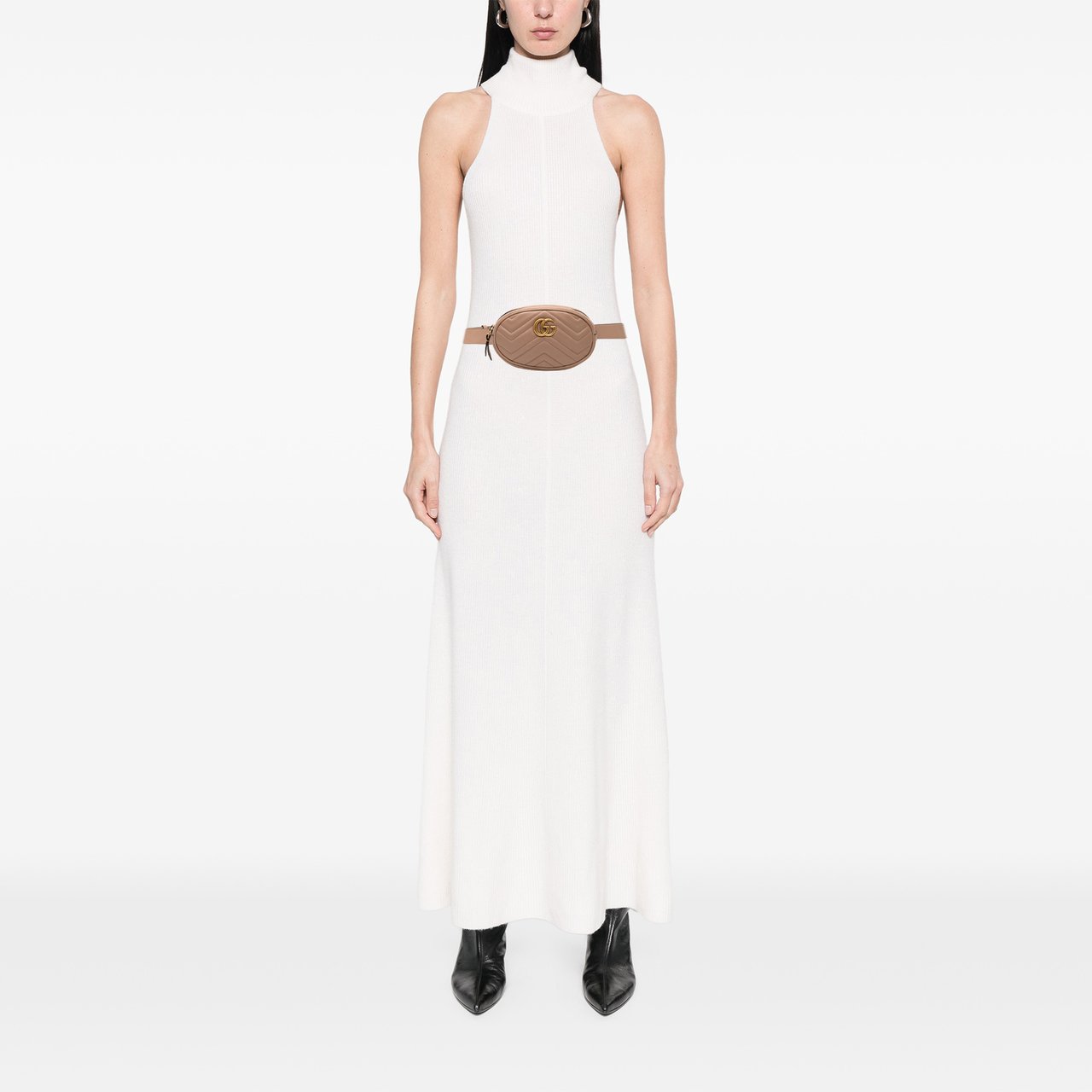 Gucci GG Marmont Matelasse Leather Belt Bag Bruin