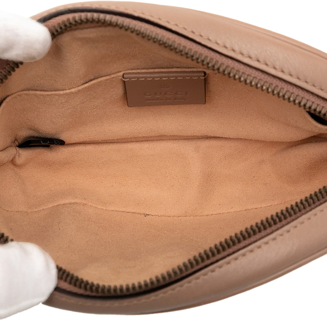 Gucci GG Marmont Matelasse Leather Belt Bag Bruin