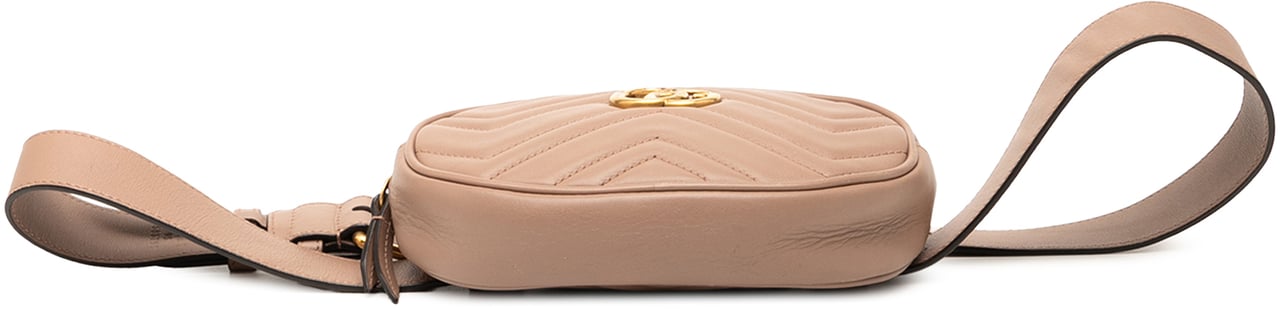 Gucci GG Marmont Matelasse Leather Belt Bag Bruin