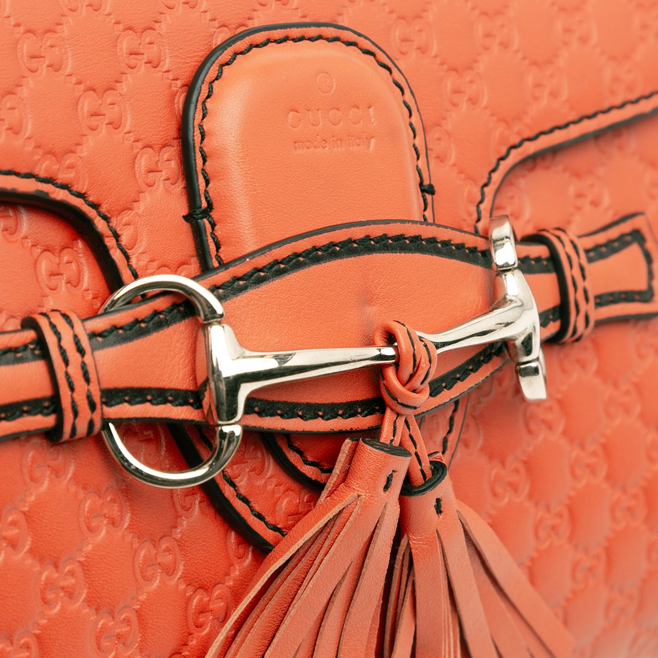 Gucci Mini Microguccissima Emily Crossbody Oranje