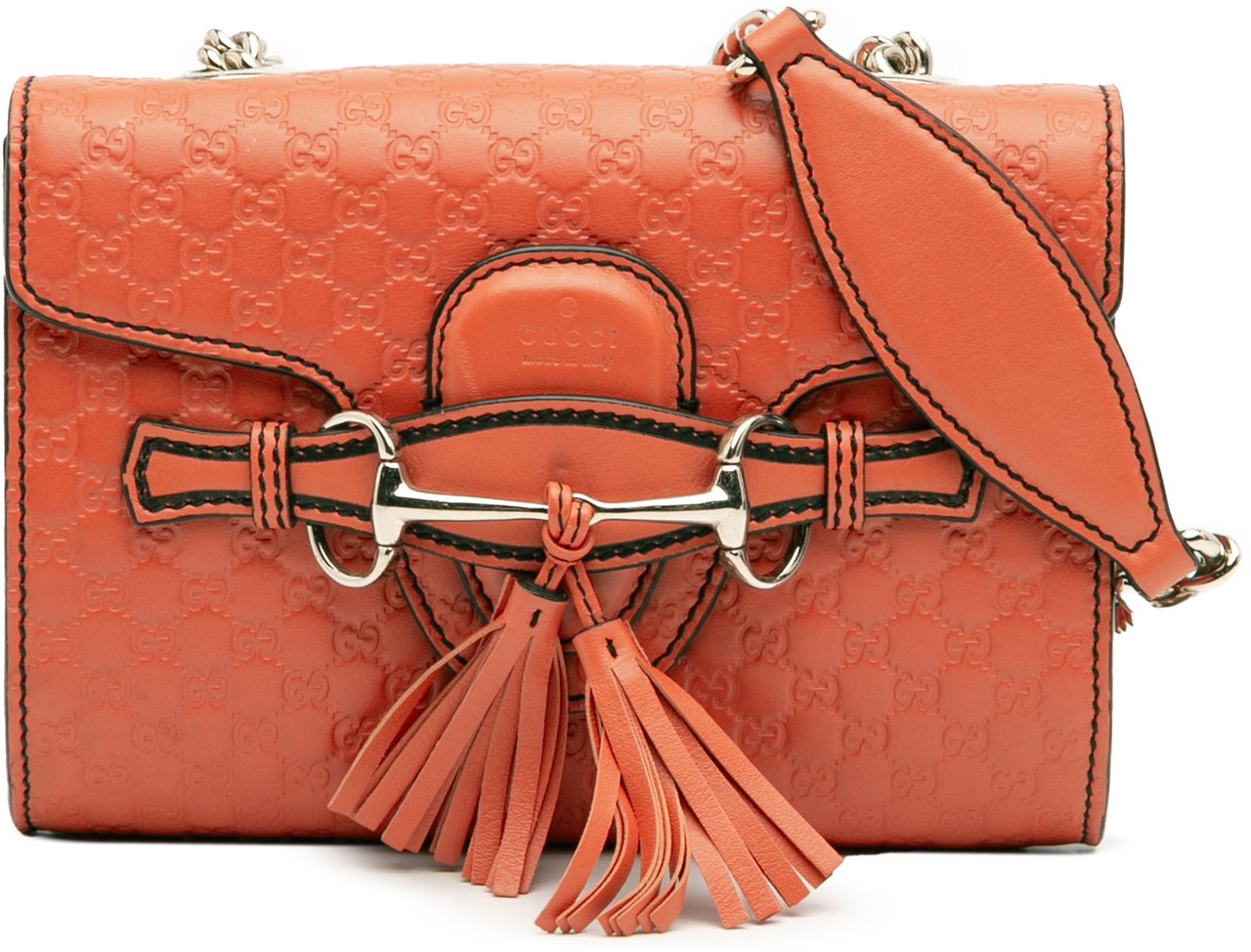 Gucci Mini Microguccissima Emily Crossbody Oranje