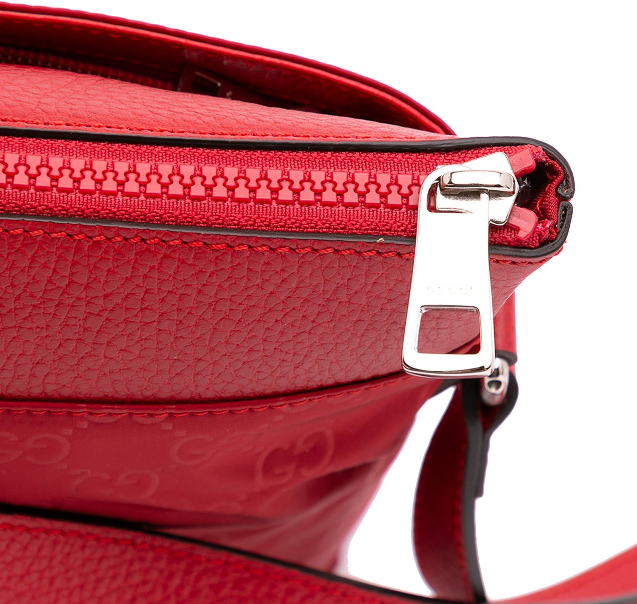 Gucci GG Nylon Flat Messenger Bag Rood