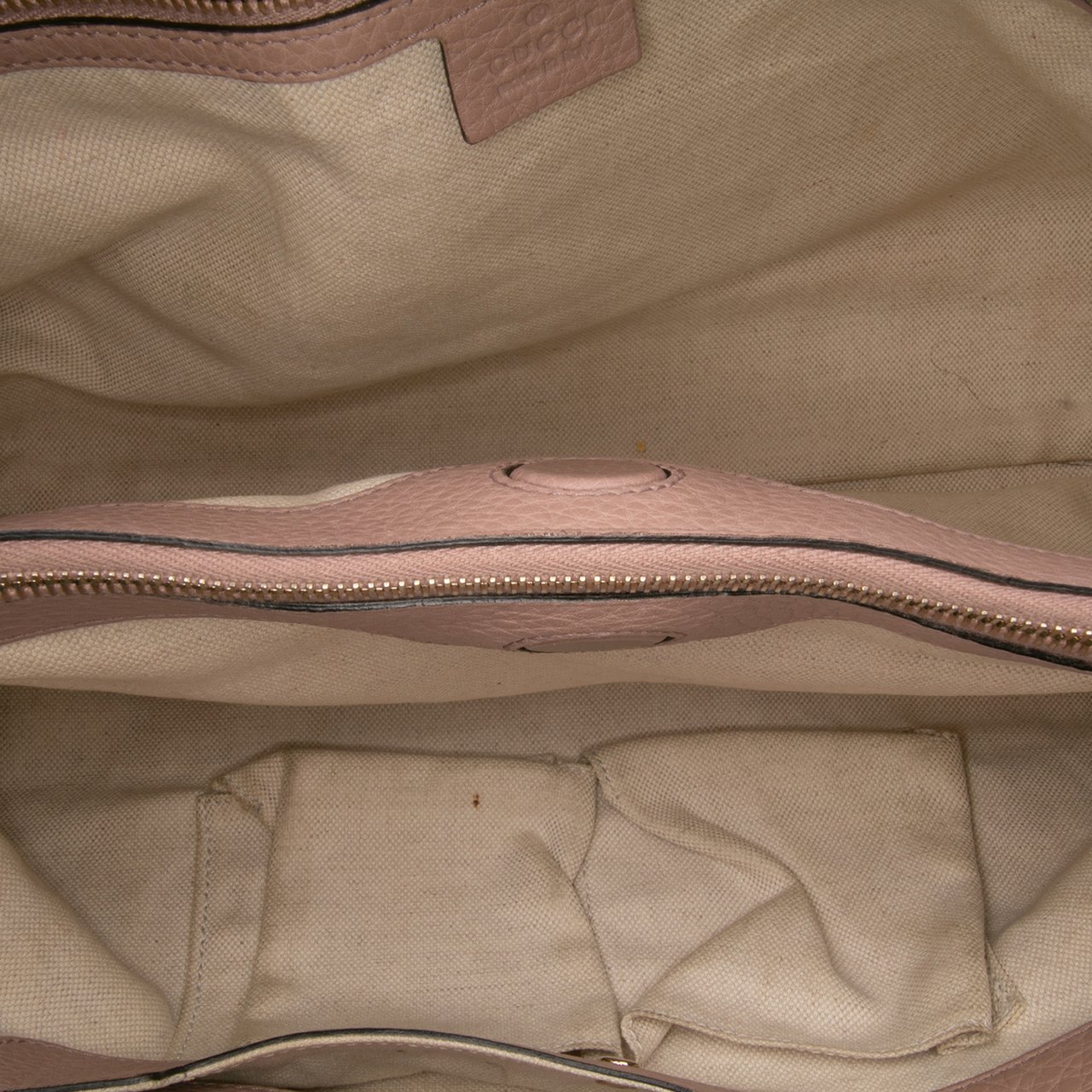 Gucci Medium Calfskin Bamboo Shopper Satchel Roze