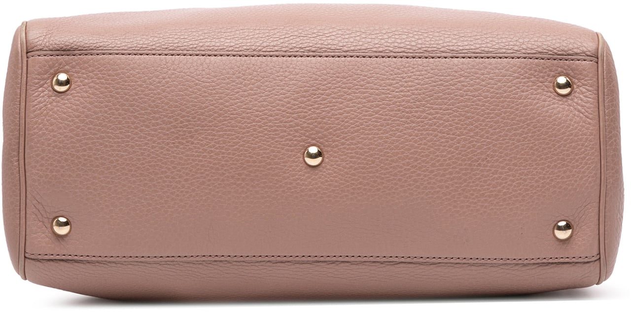 Gucci Medium Calfskin Bamboo Shopper Satchel Roze