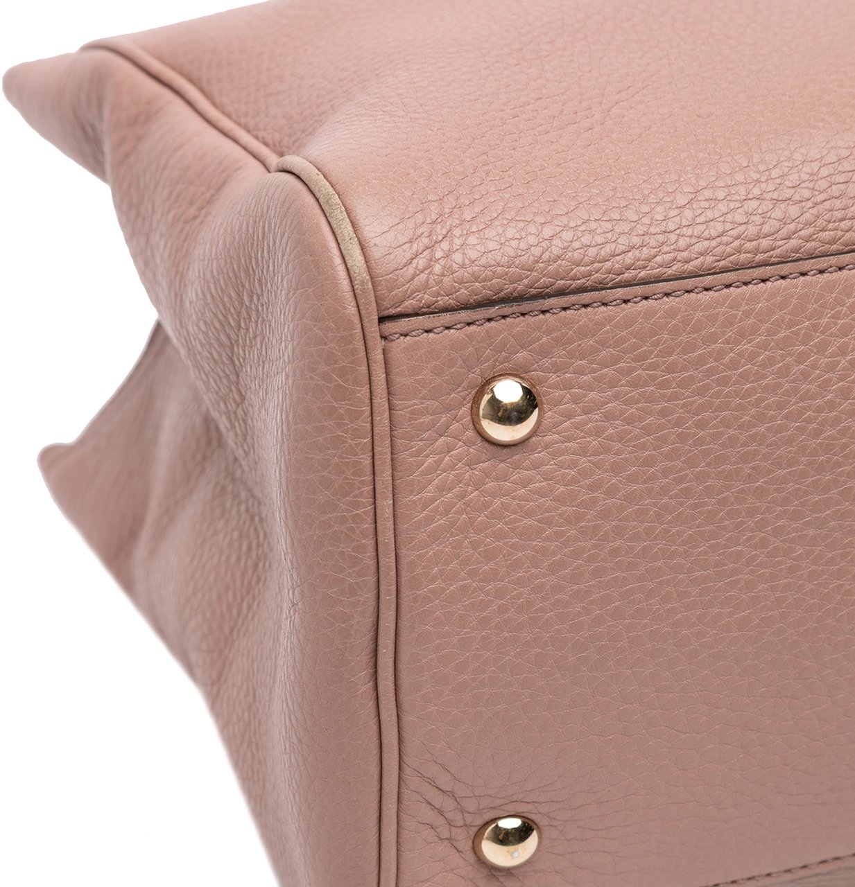 Gucci Medium Calfskin Bamboo Shopper Satchel Roze