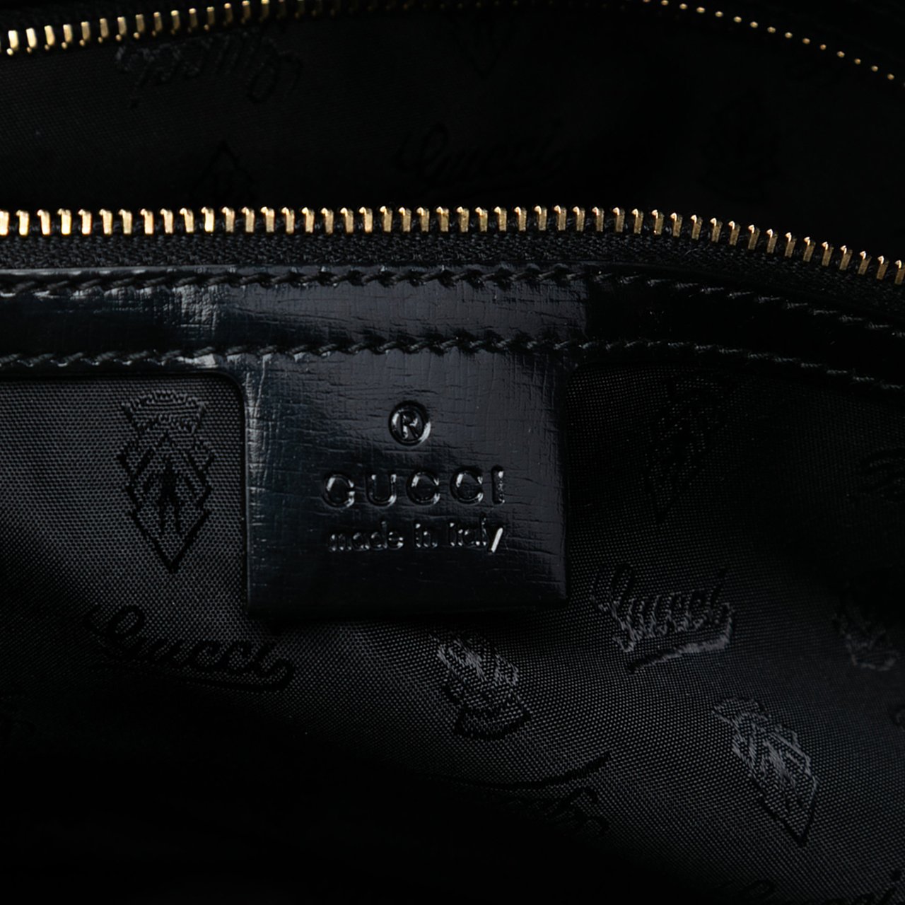 Gucci Coated Canvas Bamboo Dialux Pop Satchel Zwart