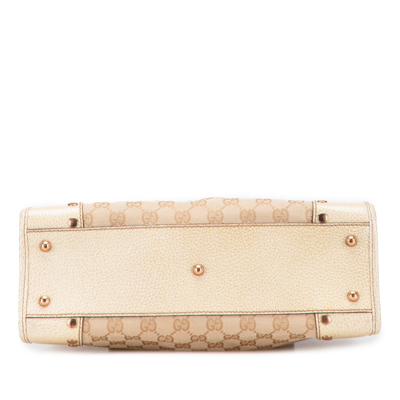 Gucci GG Canvas Nailhead Tote Bruin