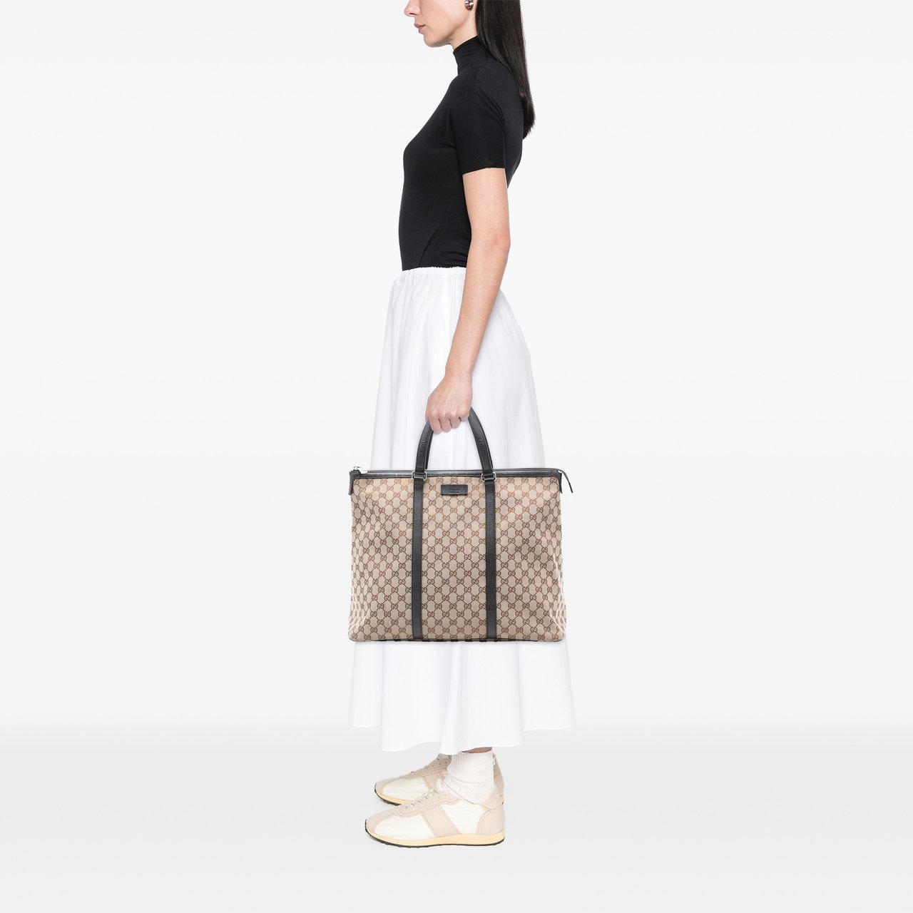 Gucci GG Canvas Tote Bruin