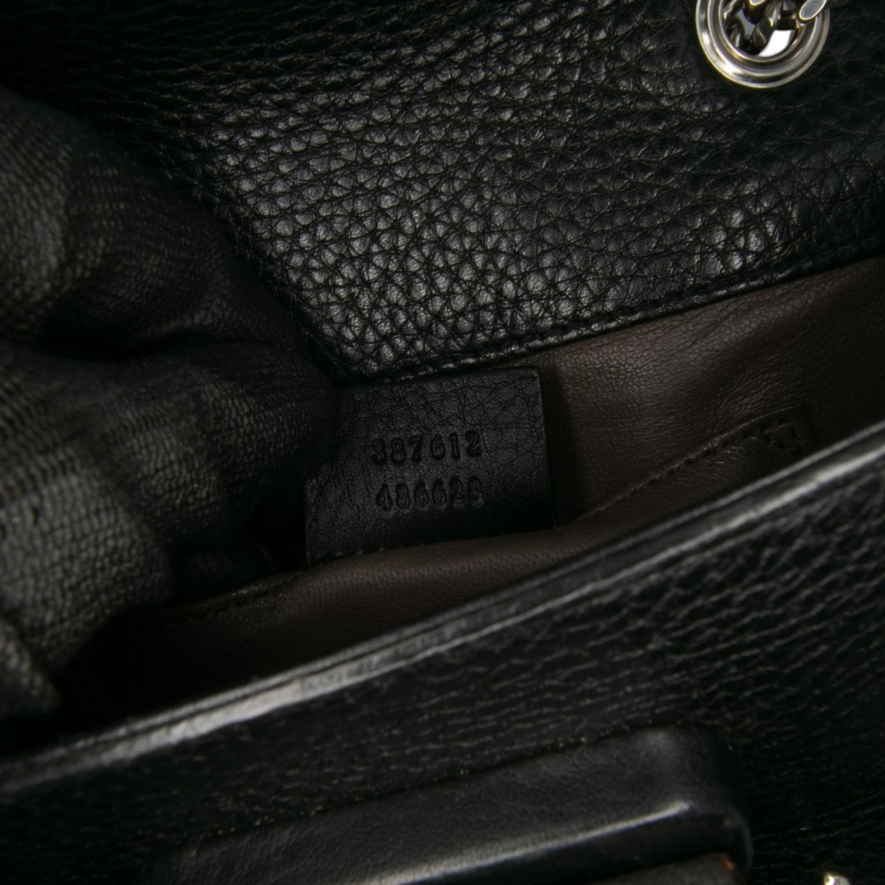 Gucci Small Leather Studded Miss Bamboo Crossbody Zwart
