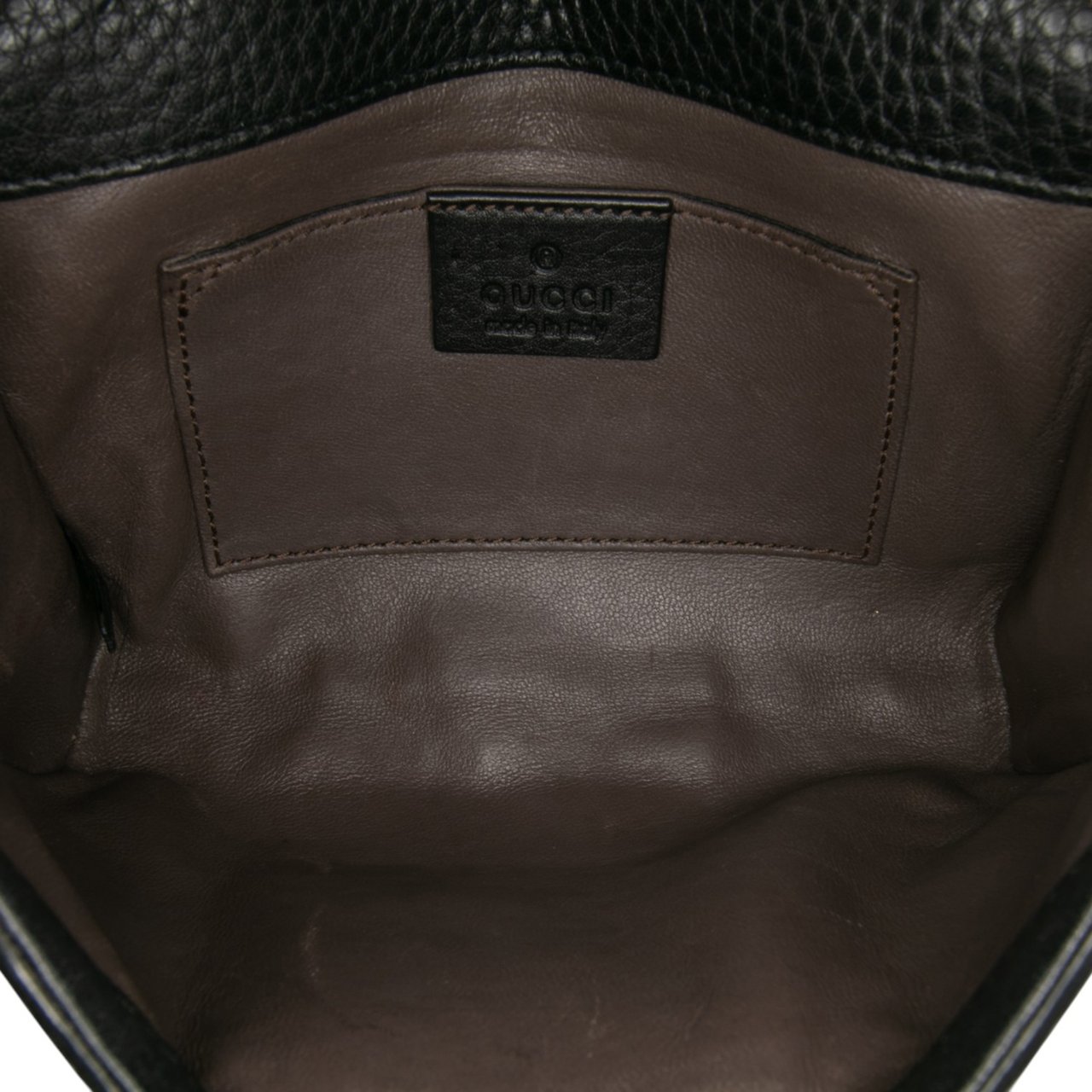 Gucci Small Leather Studded Miss Bamboo Crossbody Zwart