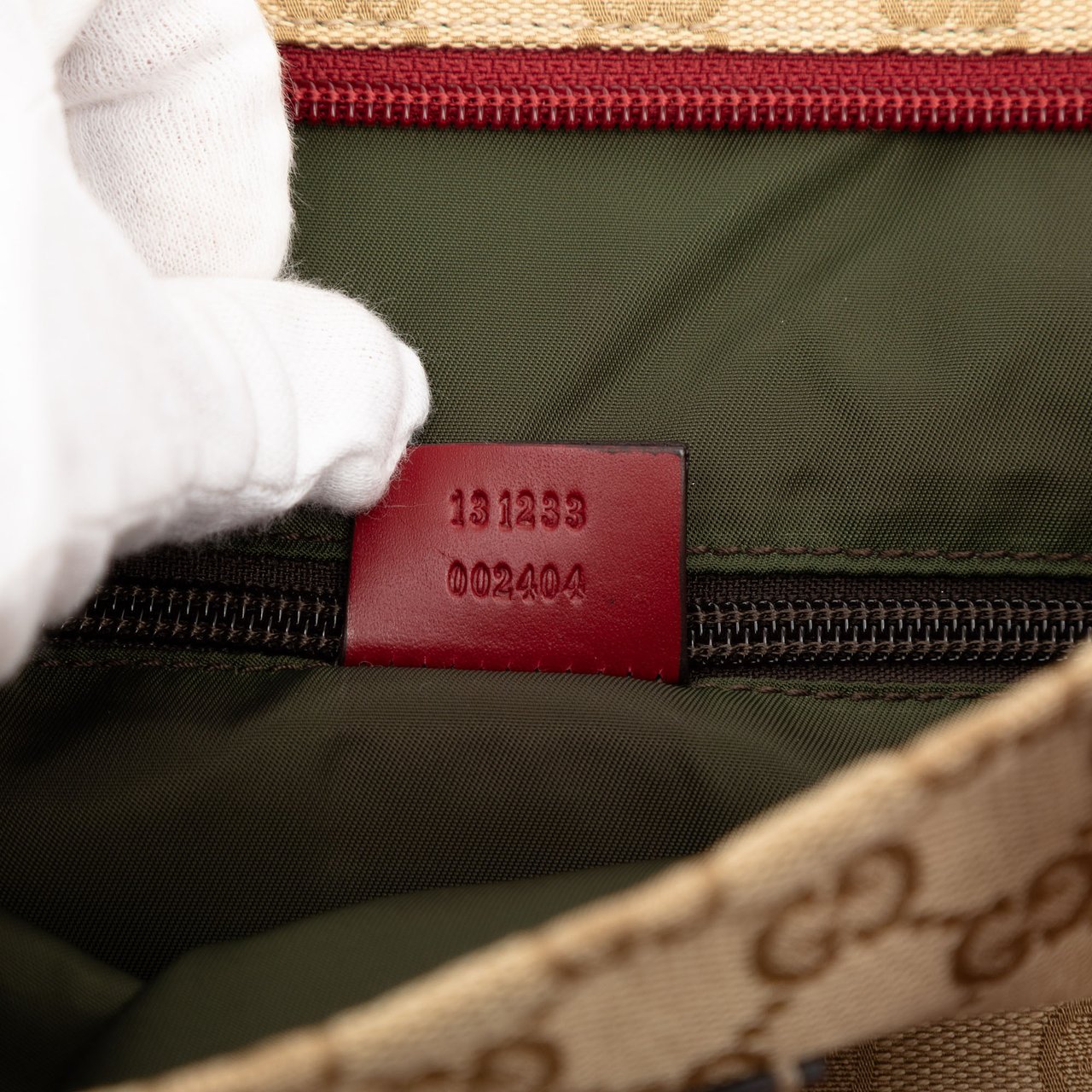 Gucci GG Canvas Web Tote Bruin