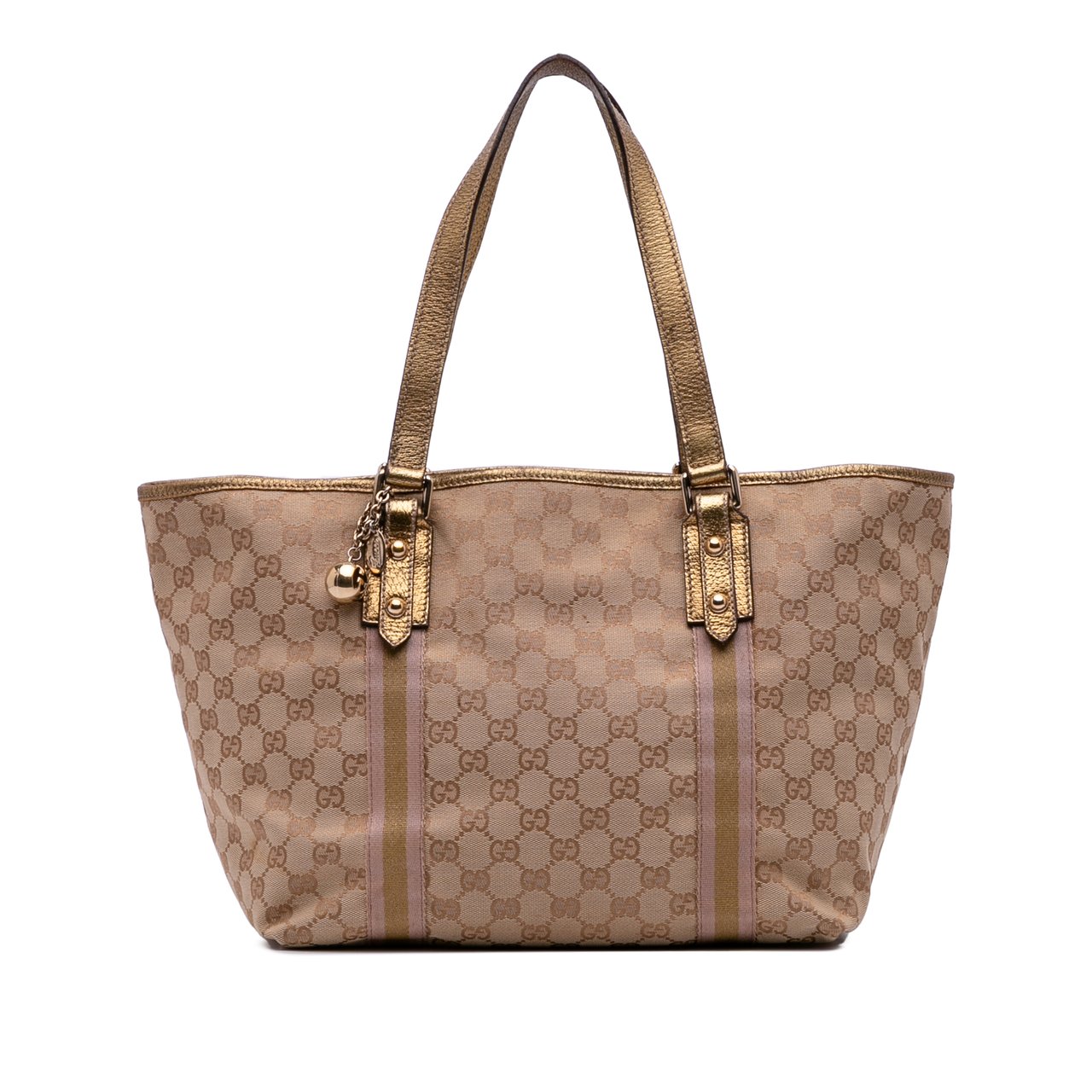 Gucci GG Canvas Jolicoeur Tote Bruin