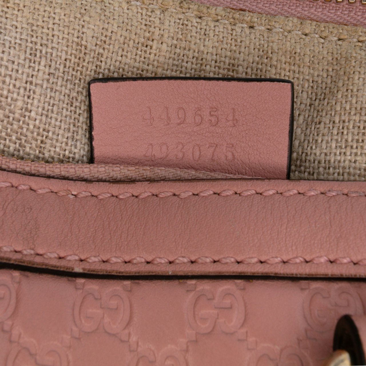 Gucci Mini Microguccissima Dome Satchel Roze