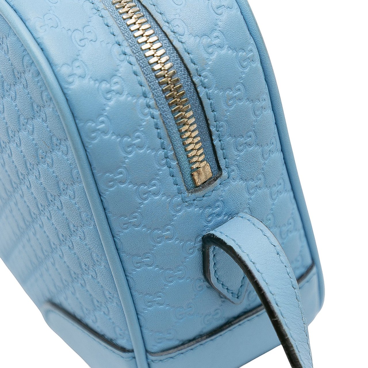 Gucci Mini Microguccissima Bree Crossbody Blauw