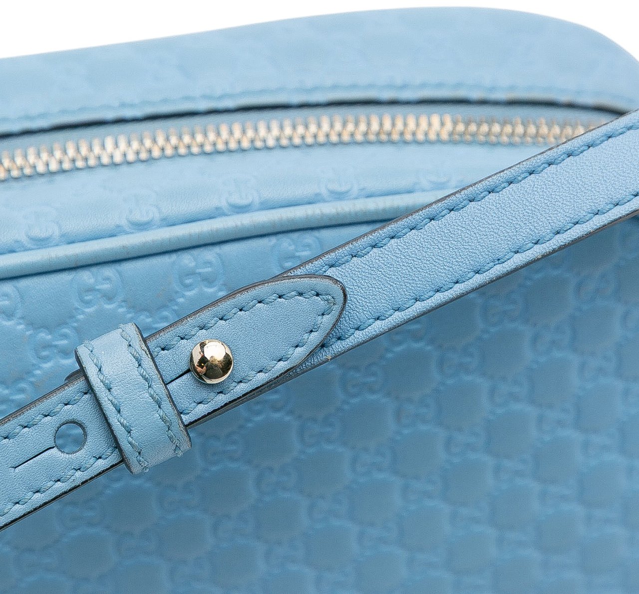 Gucci Mini Microguccissima Bree Crossbody Blauw