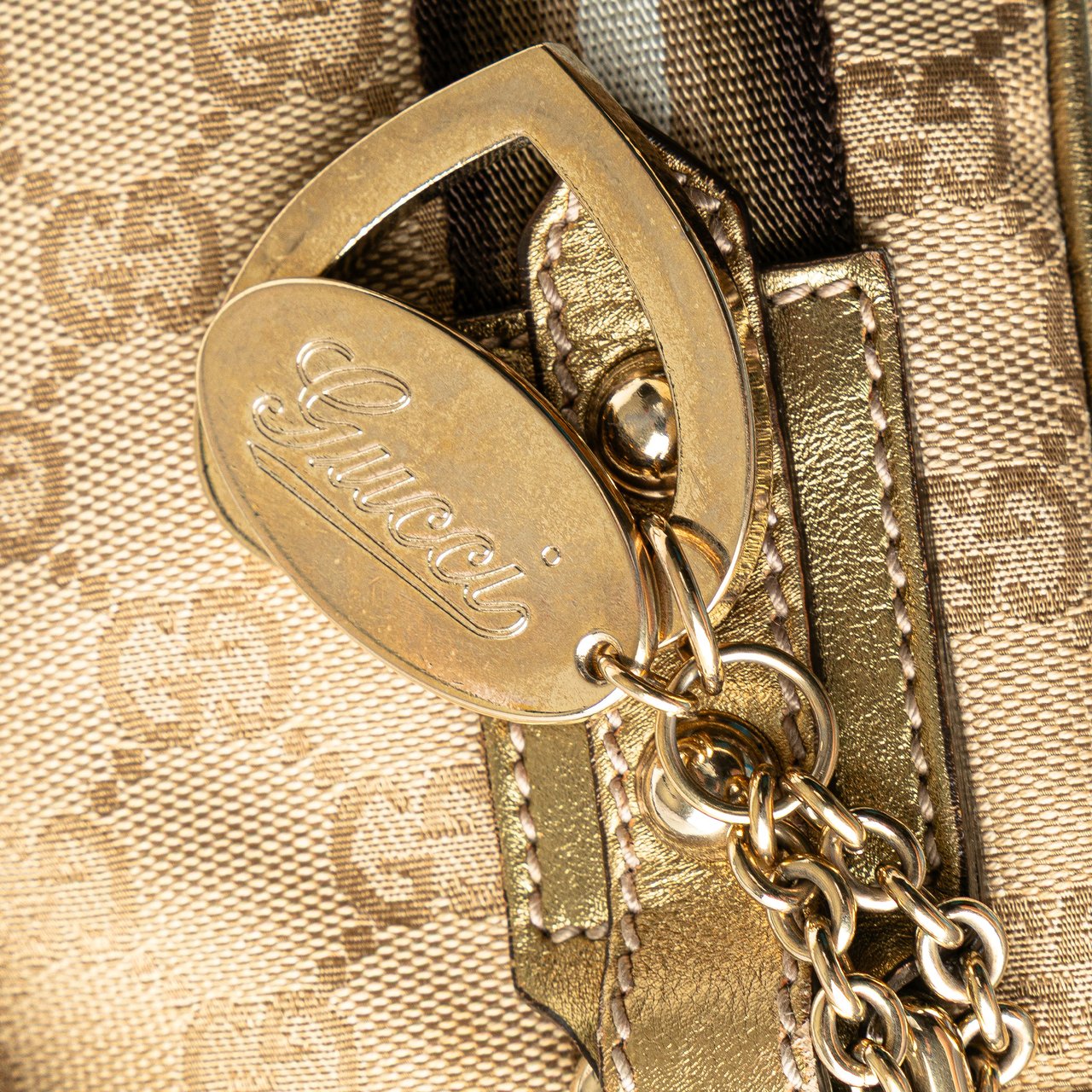 Gucci GG Canvas Jolicoeur Crossbody Bruin