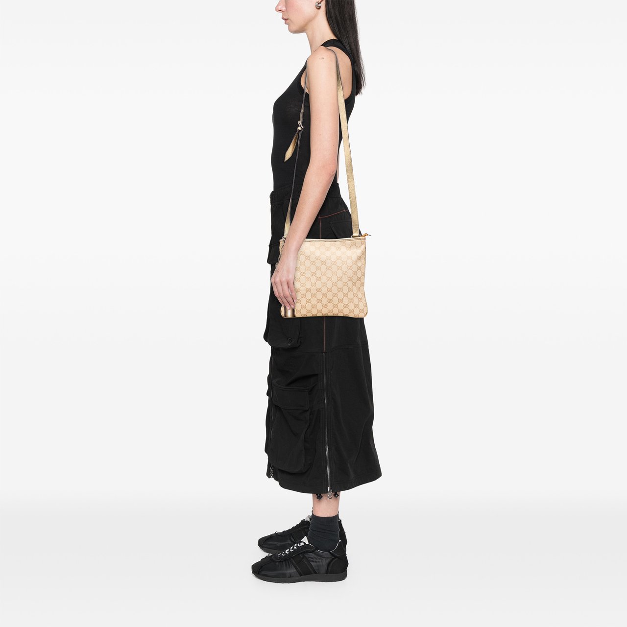 Gucci GG Canvas Jolicoeur Crossbody Bruin
