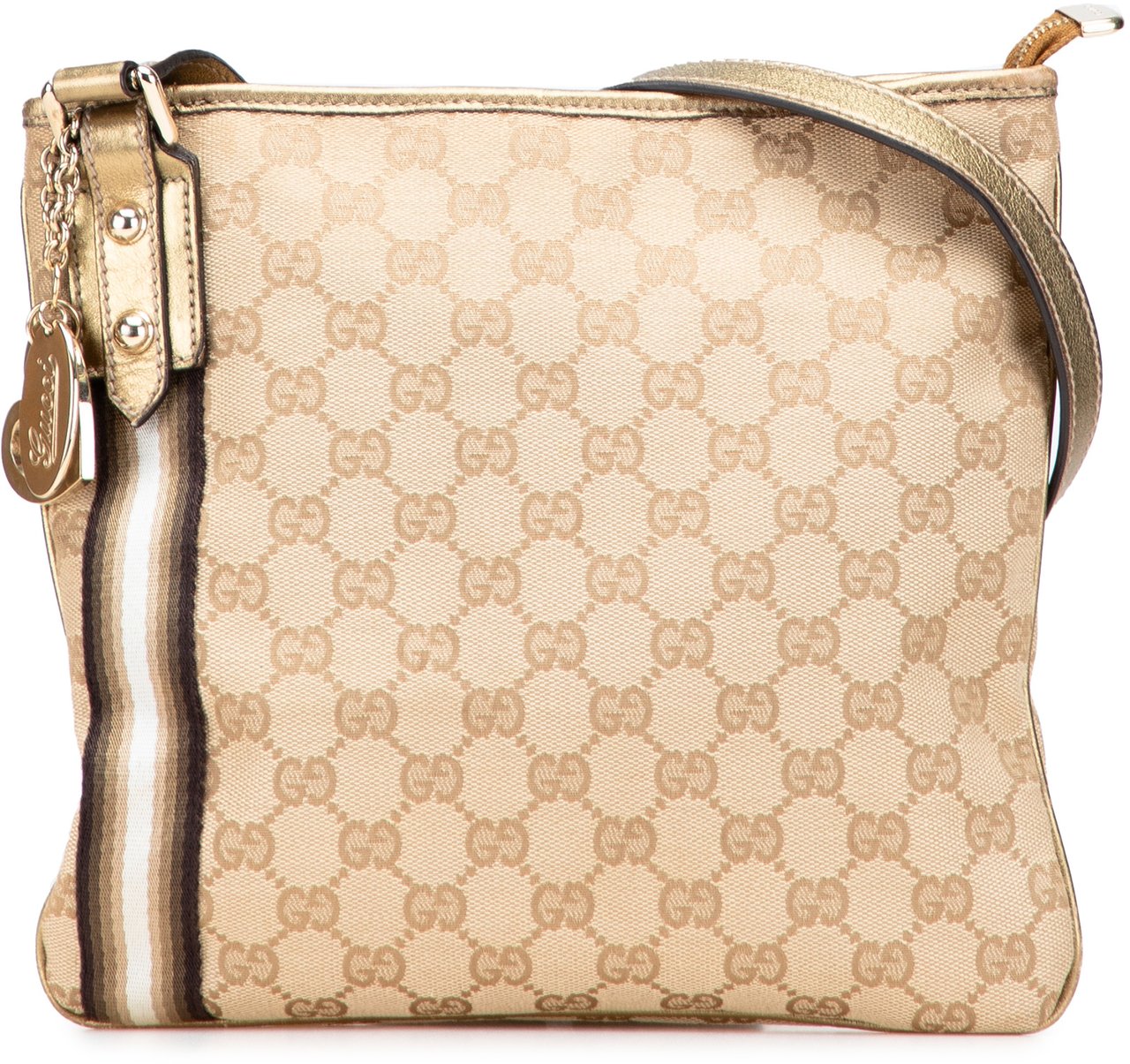 Gucci GG Canvas Jolicoeur Crossbody Bruin