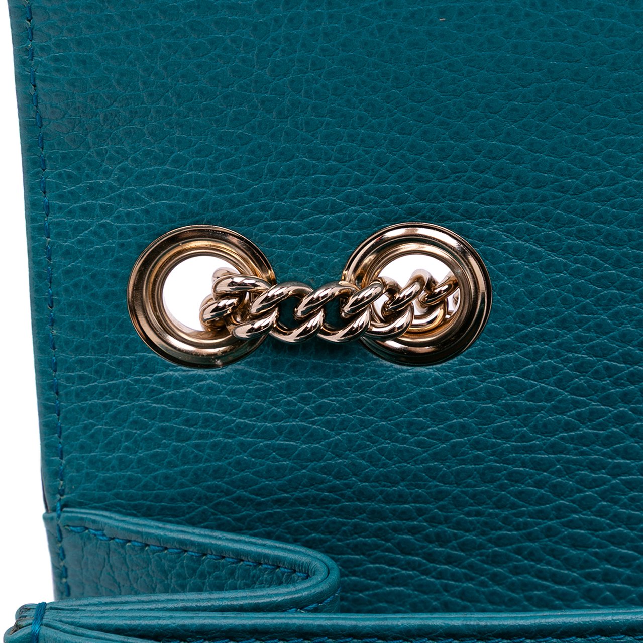 Gucci Medium Dollar Calfskin Interlocking G Crossbody Blauw