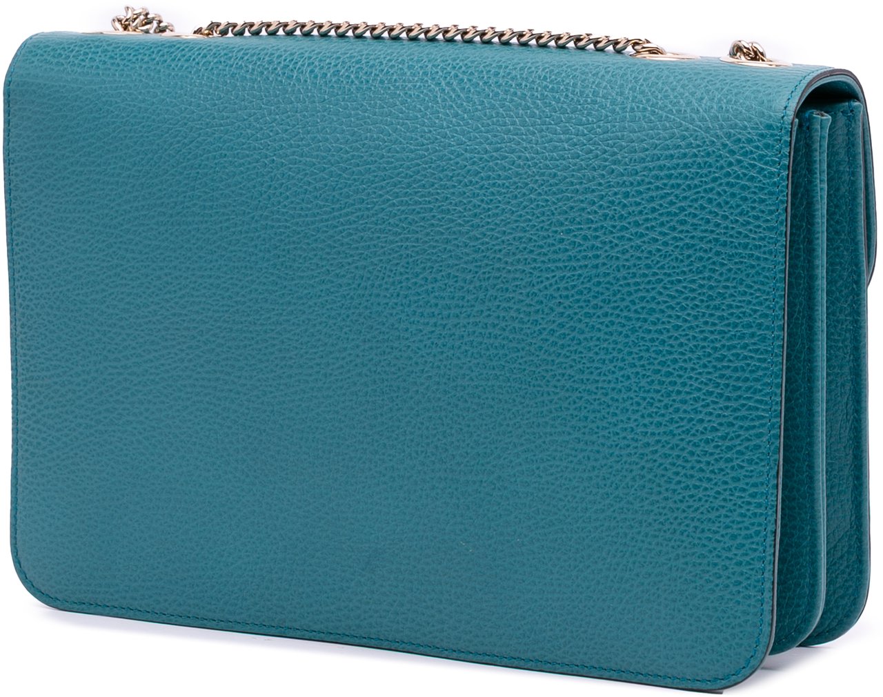 Gucci Medium Dollar Calfskin Interlocking G Crossbody Blauw