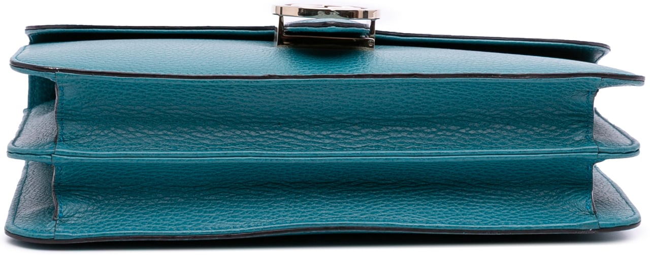 Gucci Medium Dollar Calfskin Interlocking G Crossbody Blauw