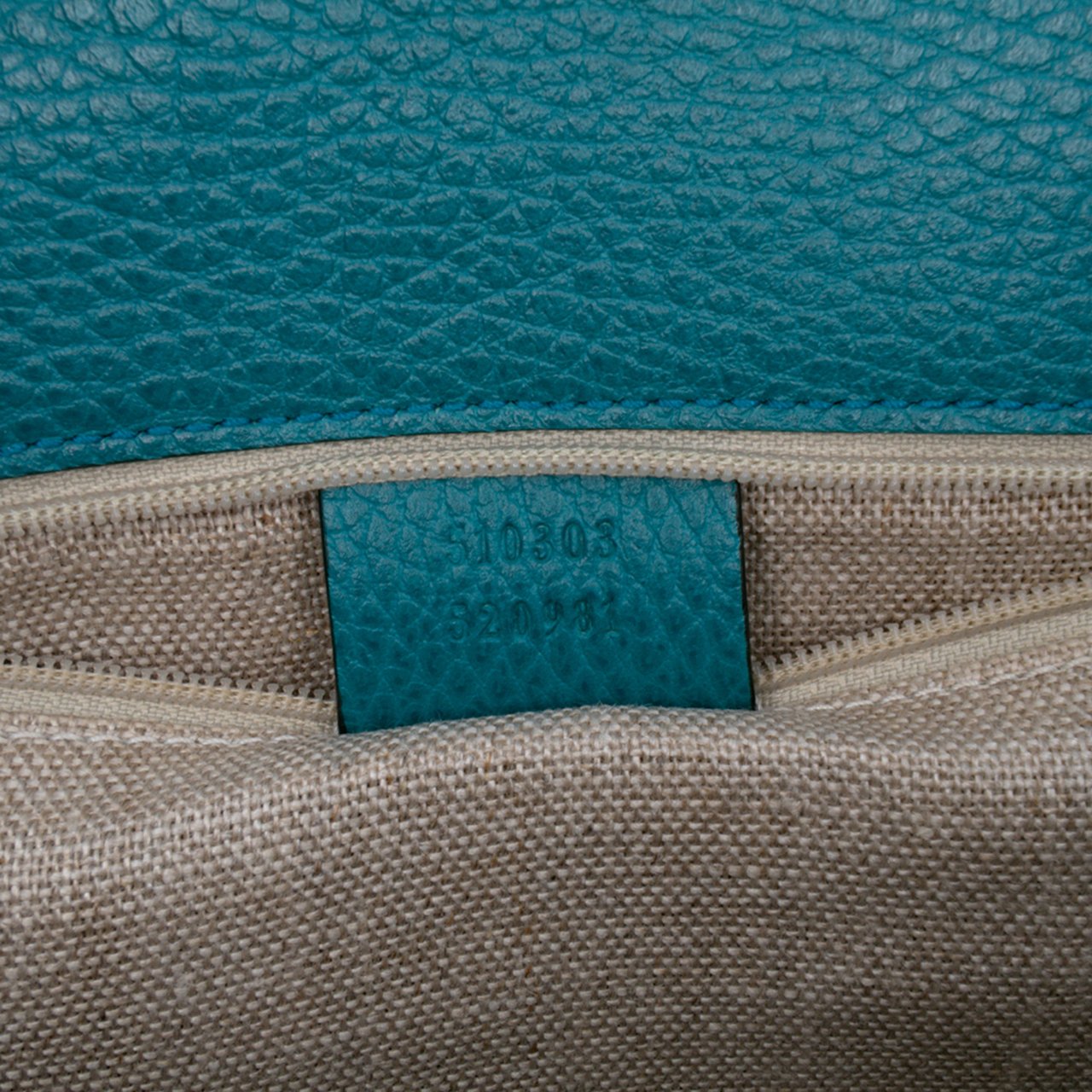 Gucci Medium Dollar Calfskin Interlocking G Crossbody Blauw