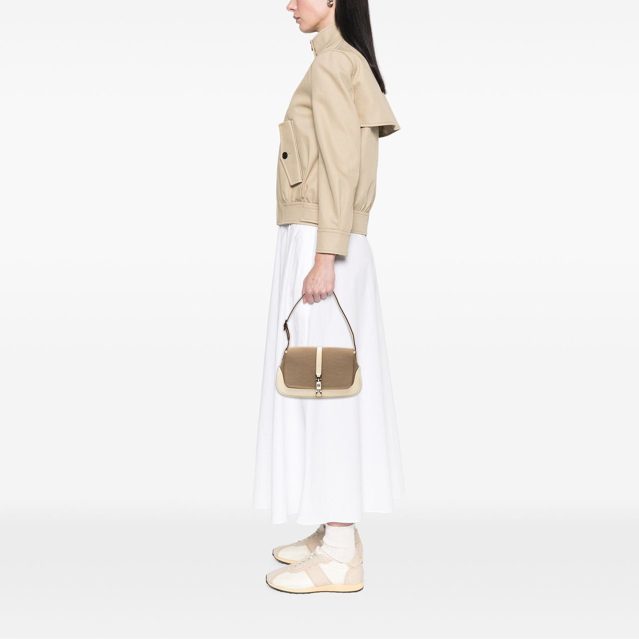 Gucci Canvas Jackie O Flap Bruin